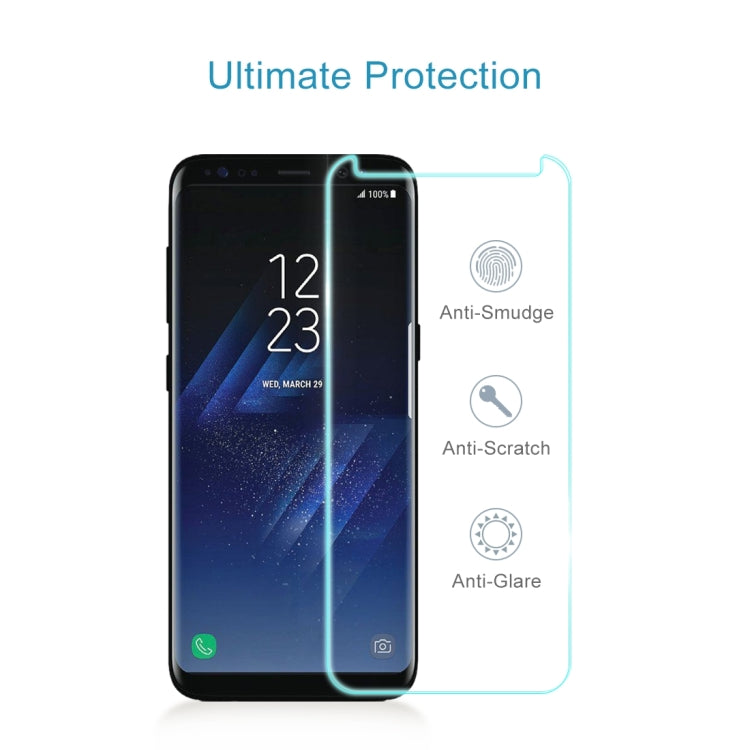 Case Friendly Screen Curved Tempered Glass Film For Galaxy S8 / G950