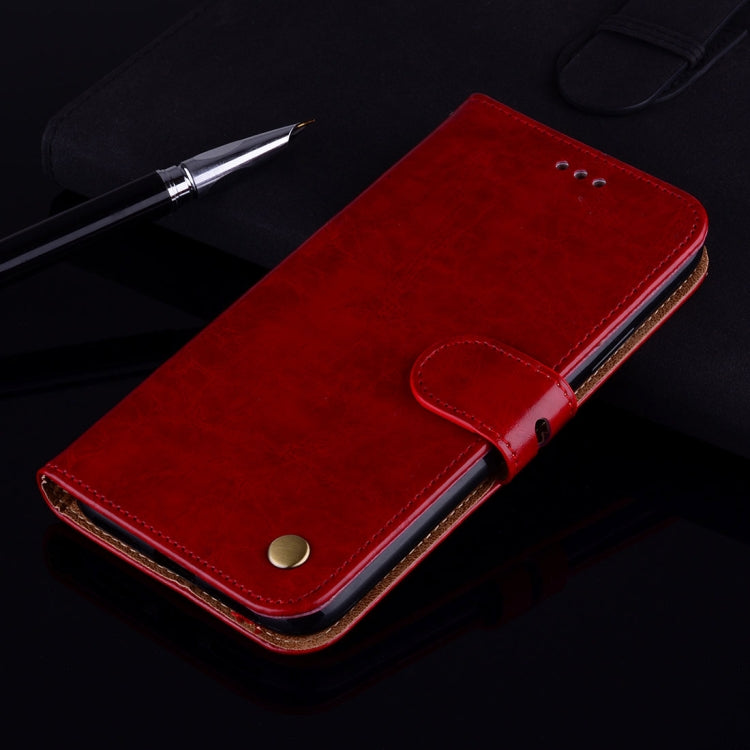 Business Style Oil Wax Texture Horizontal Flip Leather Case for Galaxy A6 Plus (2018), with Holder & Card Slots & Wallet