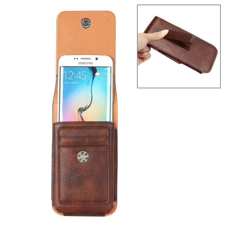 For Galaxy S7 / G930 & S6 / G920 & S6 Edge / G925 Classical Style Elephant Texture Vertical Flip Leather Case Waist Bag with Card Solts & Rrotatable Back Splint Size: 15.5 x 8.2 cm