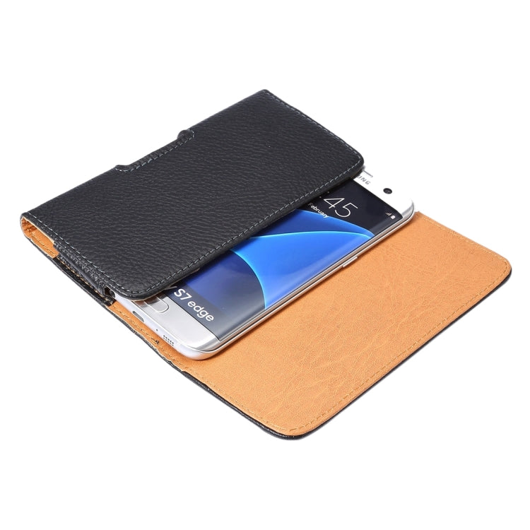 For Galaxy S7 Edge / G935 & S6 Edge / 925 Litchi Texture Vertical Flip Leather Case of Waist Bag with Back Splint