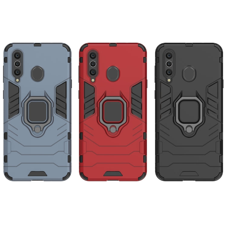 PC + TPU Shockproof Protective Case with Magnetic Ring Holder for Galaxy A8s