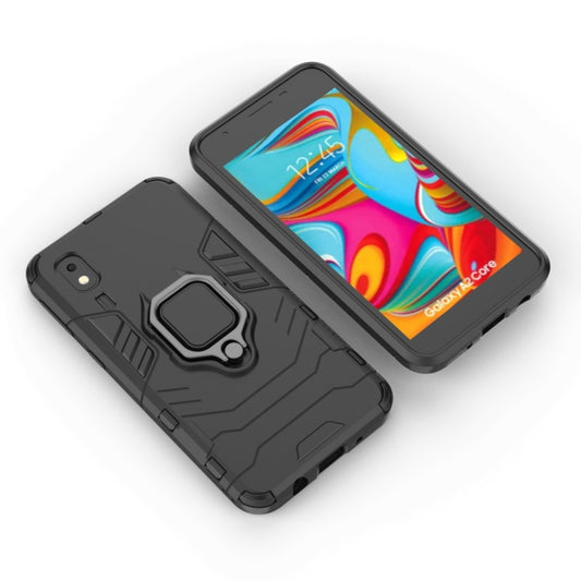 PC + TPU Shockproof Protective Case with Magnetic Ring Holder for Galaxy A2 Core