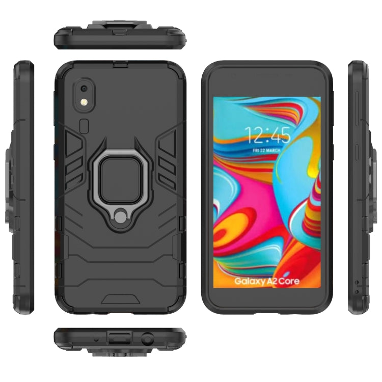 PC + TPU Shockproof Protective Case with Magnetic Ring Holder for Galaxy A2 Core