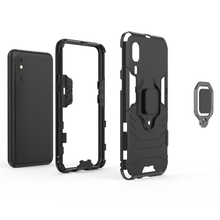 PC + TPU Shockproof Protective Case with Magnetic Ring Holder for Galaxy A2 Core