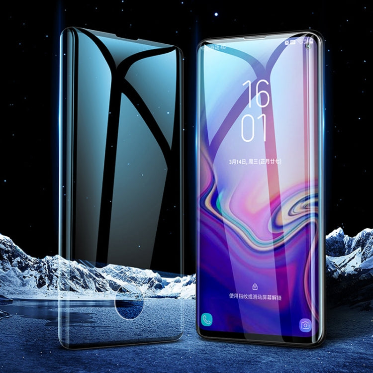 mocolo 0.33mm 9H 3D Round Edge Tempered Glass Film for Galaxy S10+, Fingerprint Unlock Supported (Black)