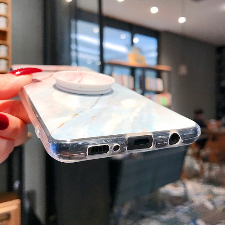 Marble Strip with Bracket TPU Mobile Phone Case for Samsung Galaxy S10 Protection Back Cover