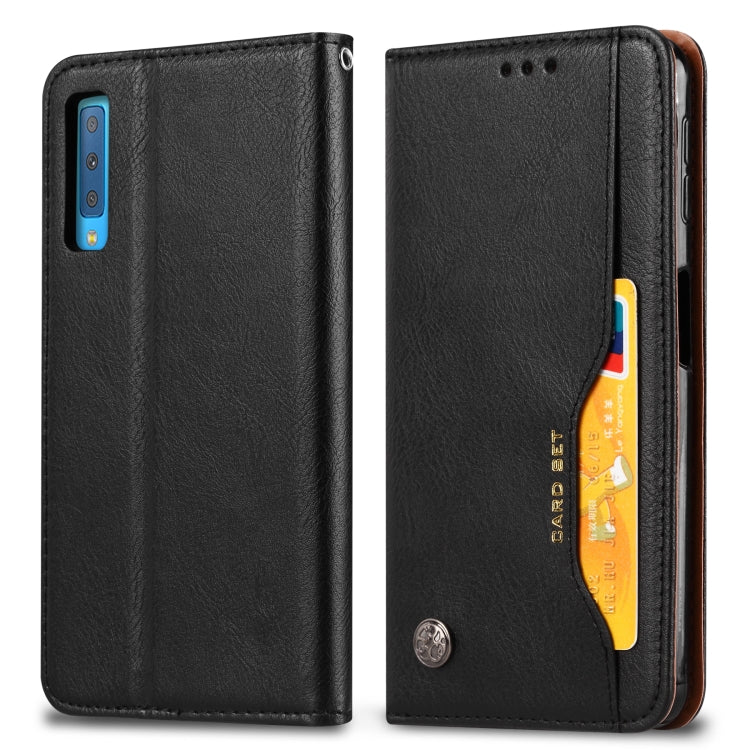 Knead Skin Texture Horizontal Flip Leather Case for Samsung Galaxy A70, with Photo Frame & Holder & Card Slots & Wallet