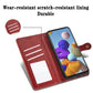For Samsung Galaxy A21S Retro Solid Color Leather Buckle Phone Case with Lanyard & Photo Frame & Card Slot & Wallet & Stand Function