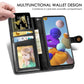 For Samsung Galaxy A21S Retro Solid Color Leather Buckle Phone Case with Lanyard & Photo Frame & Card Slot & Wallet & Stand Function