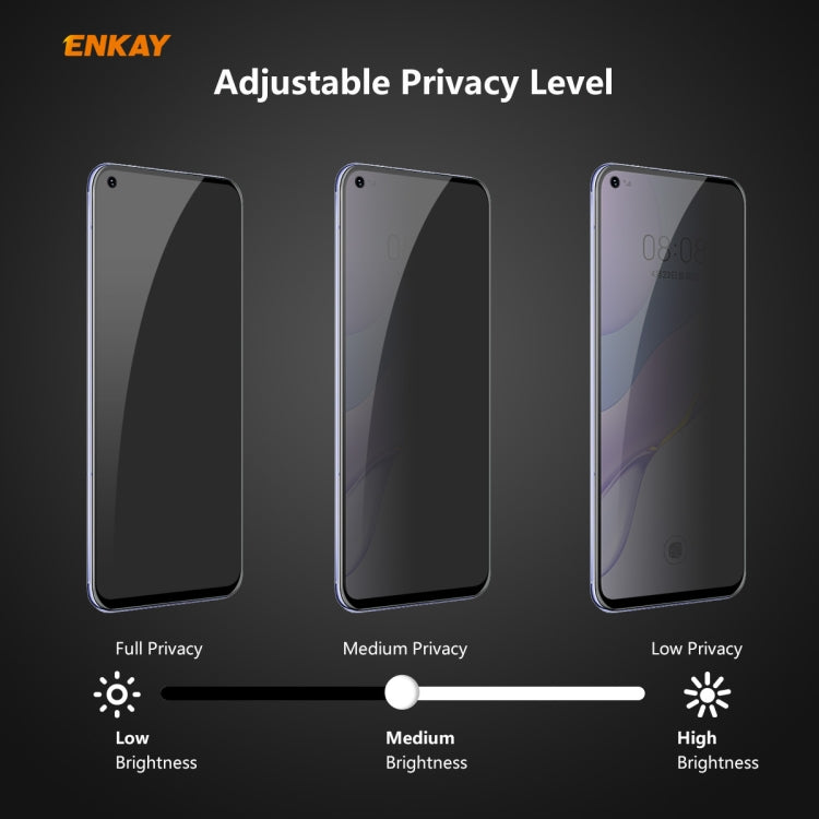 ENKAY Hat-Prince 0.26mm 9H 6D Privacy Anti-spy Full Screen Tempered Glass Film