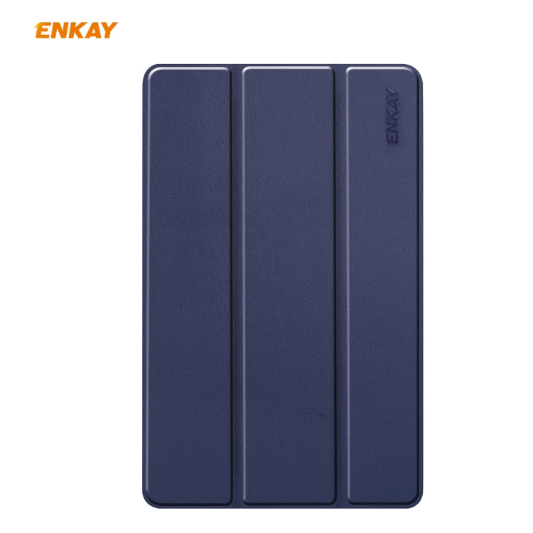 ENKAY ENK-8002 For Samsung Galaxy Tab S6 Lite P610 / P615 PU Leather + Plastic Smart Case with Three-folding Holder