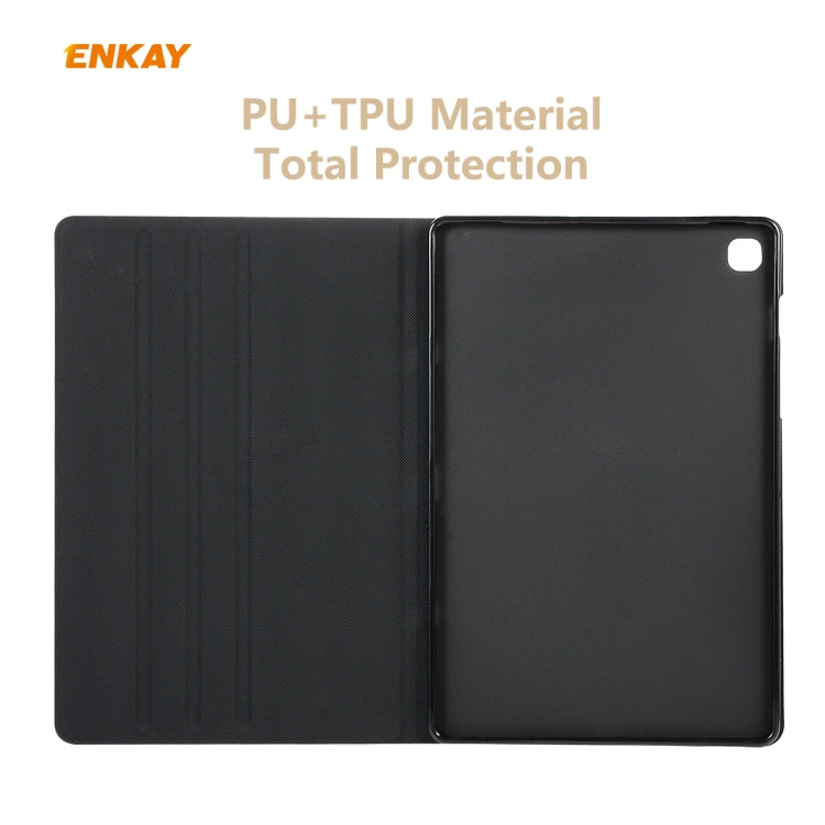 For Samsung Galaxy Tab S6 Lite P610 / P615 ENKAY ENK-8005 Horizontal Flip PU Leather + TPU Smart Case with Holder