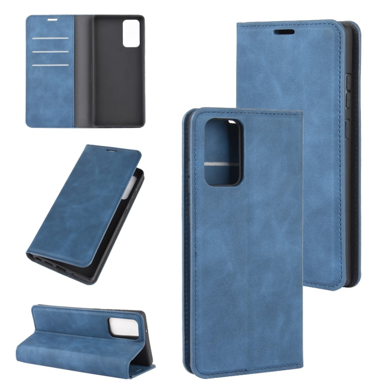 For Samsung Galaxy Note20 Retro-skin Business Magnetic Suction Leather Case with Holder & Card Slots & Wallet