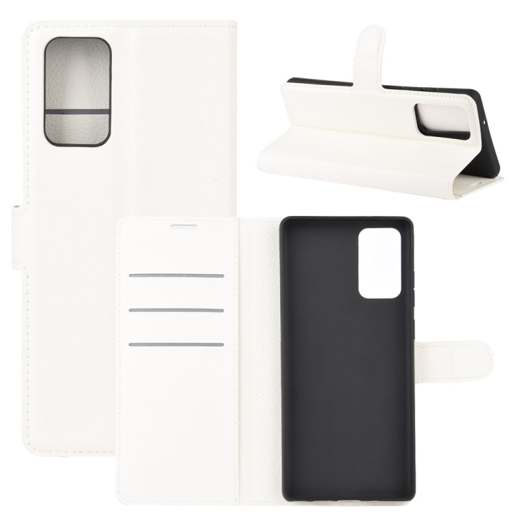 For Samsung Galaxy Note20 Litchi Texture Horizontal Flip Protective Case with Holder & Card Slots & Wallet