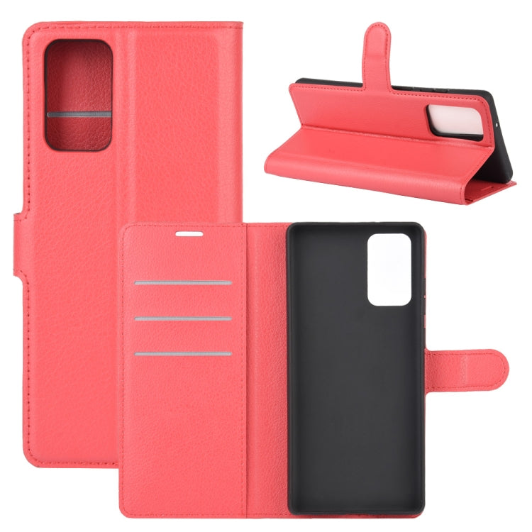 For Samsung Galaxy Note20 Litchi Texture Horizontal Flip Protective Case with Holder & Card Slots & Wallet