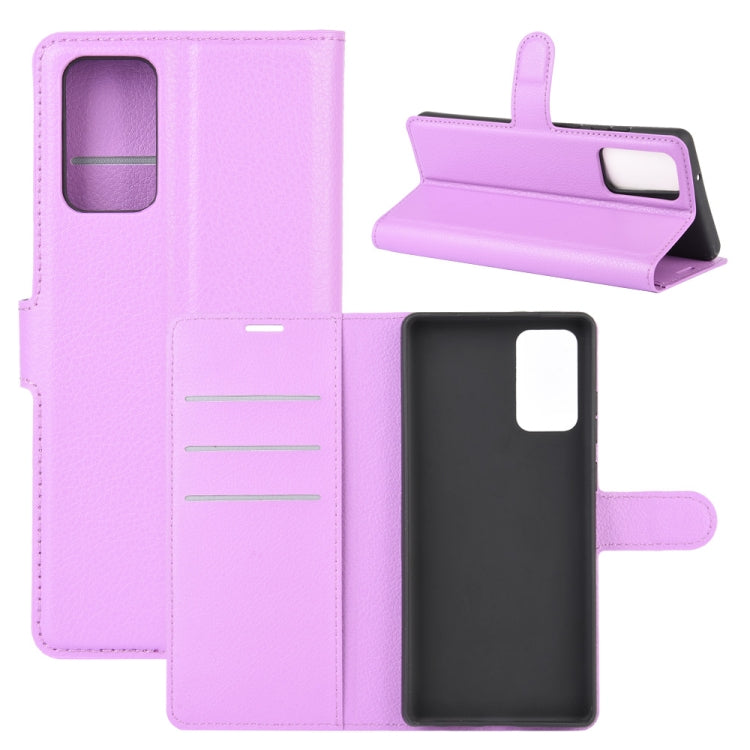 For Samsung Galaxy Note20 Litchi Texture Horizontal Flip Protective Case with Holder & Card Slots & Wallet