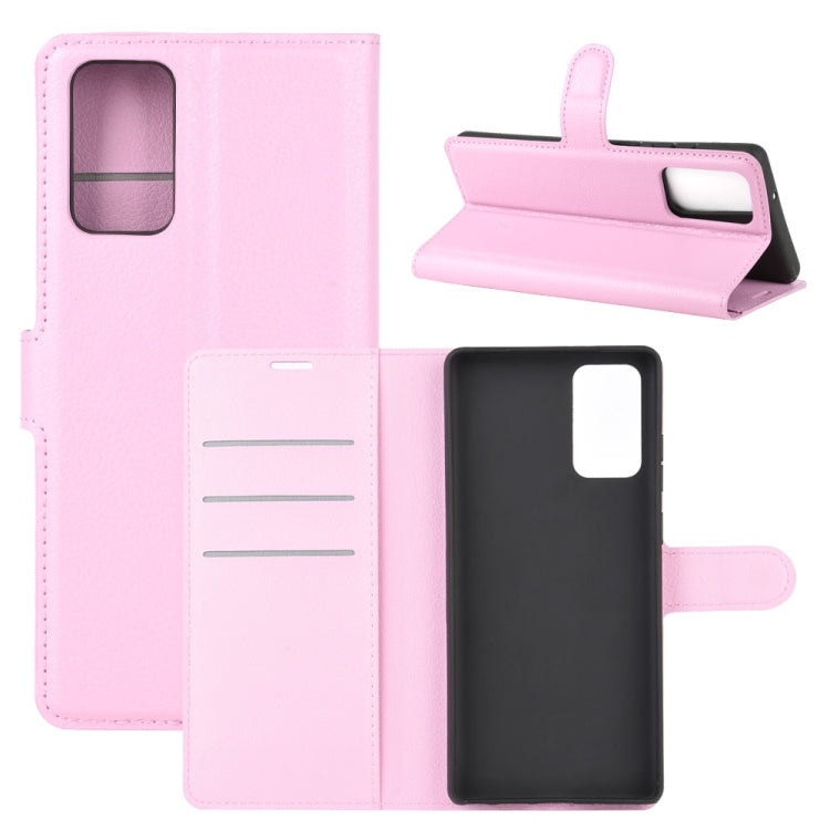 For Samsung Galaxy Note20 Litchi Texture Horizontal Flip Protective Case with Holder & Card Slots & Wallet
