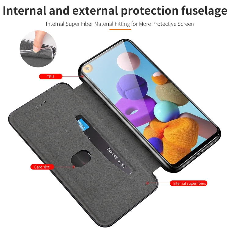 For Galaxy A21S Integrated Electricity Pressing Retro Texture Magnetic TPU+PU Leather Case with Card Slot & Holder