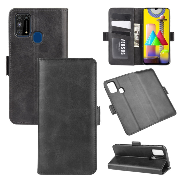 For Samsung Galaxy M31 Dual-side Magnetic Buckle Horizontal Flip Leather Case with Holder & Card Slots & Wallet