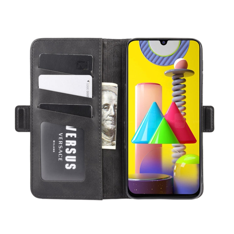 For Samsung Galaxy M31 Dual-side Magnetic Buckle Horizontal Flip Leather Case with Holder & Card Slots & Wallet