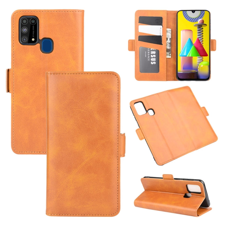 For Samsung Galaxy M31 Dual-side Magnetic Buckle Horizontal Flip Leather Case with Holder & Card Slots & Wallet