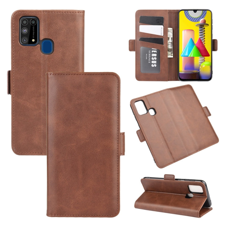 For Samsung Galaxy M31 Dual-side Magnetic Buckle Horizontal Flip Leather Case with Holder & Card Slots & Wallet