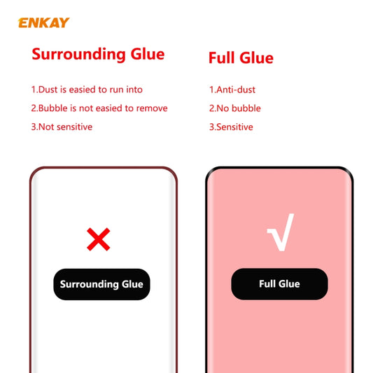 ENKAY Hat-Prince 0.26mm 9H 3D Full Glue Explosion-proof Full Screen Curved Heat Bending Tempered Glass Film