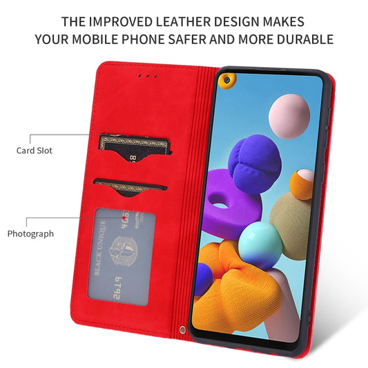 Retro Skin Feel Business Magnetic Horizontal Flip Leather Case