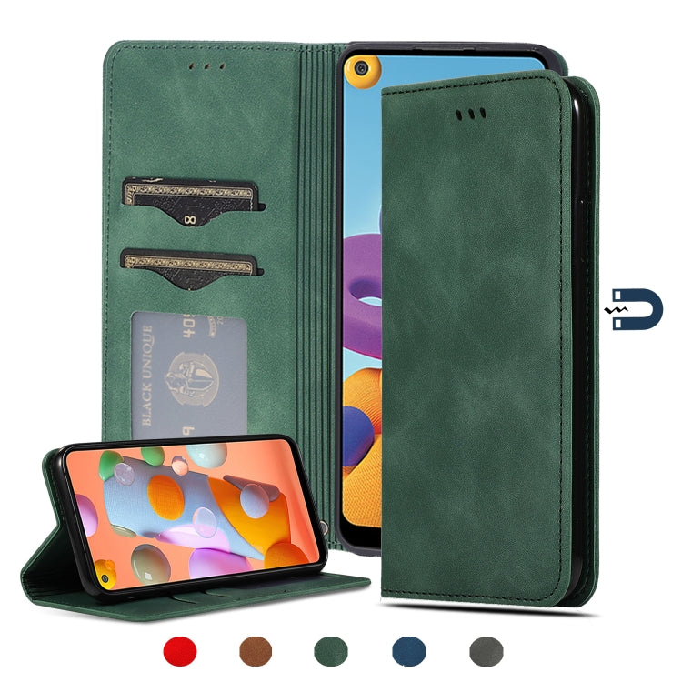 Retro Skin Feel Business Magnetic Horizontal Flip Leather Case