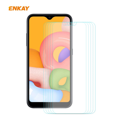 5PCS ENKAY Hat-Prince 0.26mm 9H 2.5D Curved Edge Tempered Glass Film