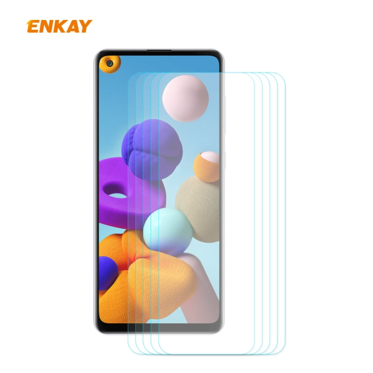 5PCS ENKAY Hat-Prince 0.26mm 9H 2.5D Curved Edge Tempered Glass Film