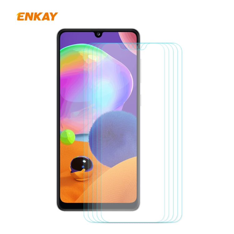 5PCS ENKAY Hat-Prince 0.26mm 9H 2.5D Curved Edge Tempered Glass Film