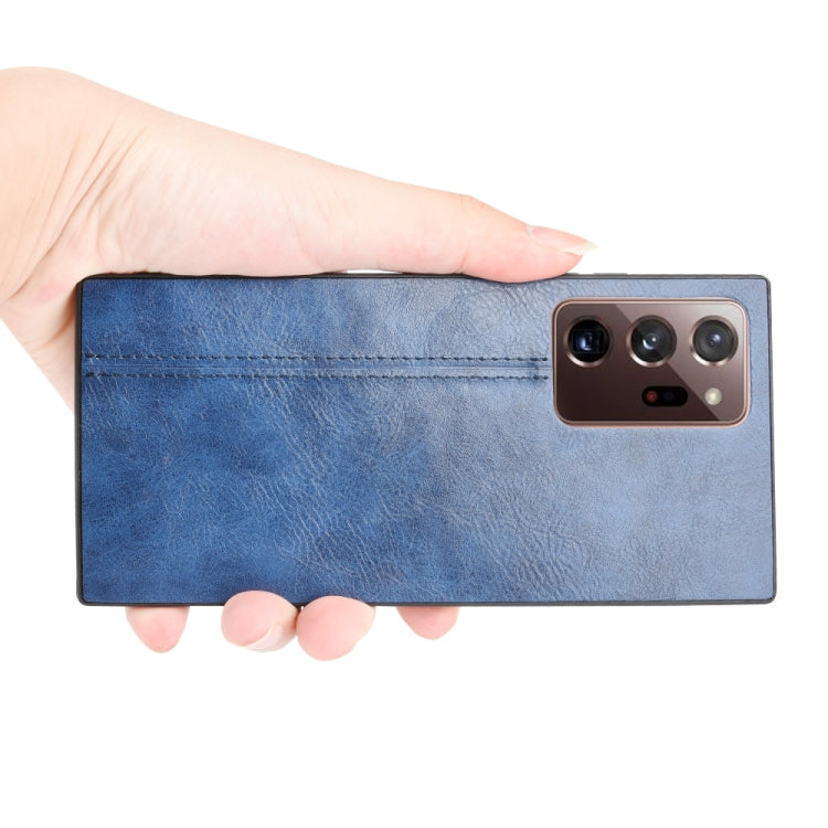 For Samsung Galaxy Note20 Ultra Shockproof Sewing Cow Pattern Skin PC + PU + TPU Case
