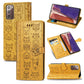 Cute Cat and Dog Embossed Horizontal Flip Leather Case with Bracket / Card Slot / Wallet / Lanyard