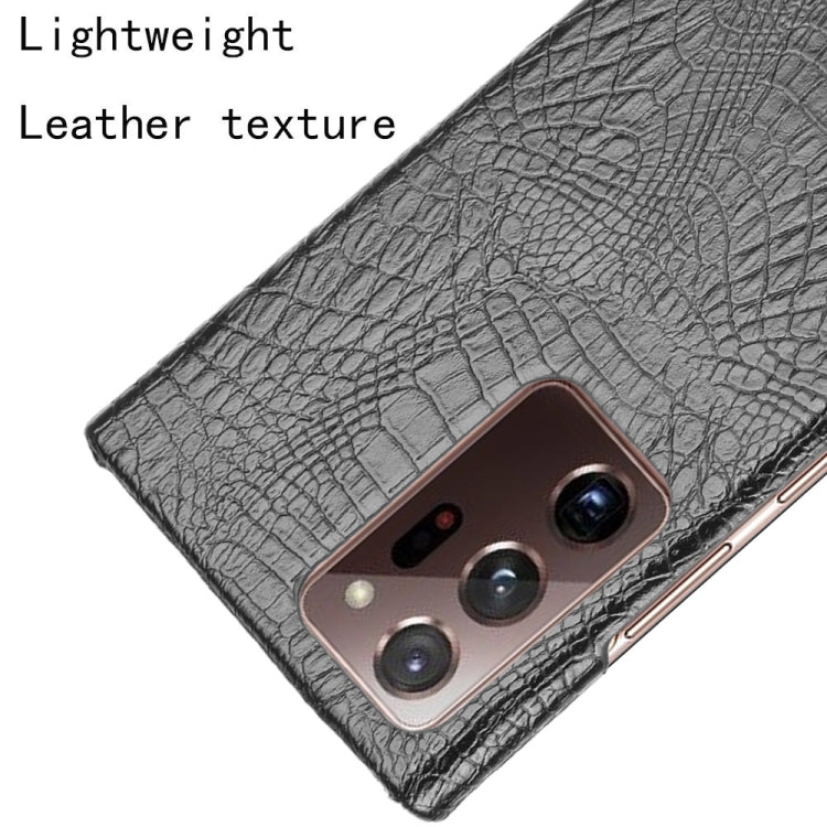 For Samsung Galaxy Note20 Ultra Shockproof Crocodile Texture PC + PU Case