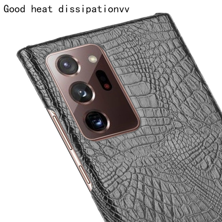 For Samsung Galaxy Note20 Ultra Shockproof Crocodile Texture PC + PU Case