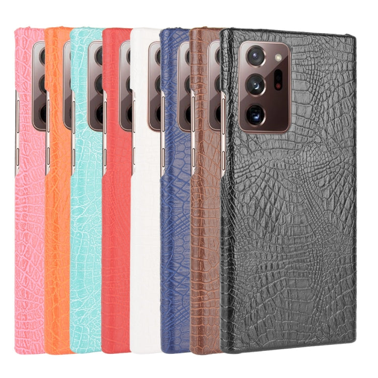 For Samsung Galaxy Note20 Ultra Shockproof Crocodile Texture PC + PU Case