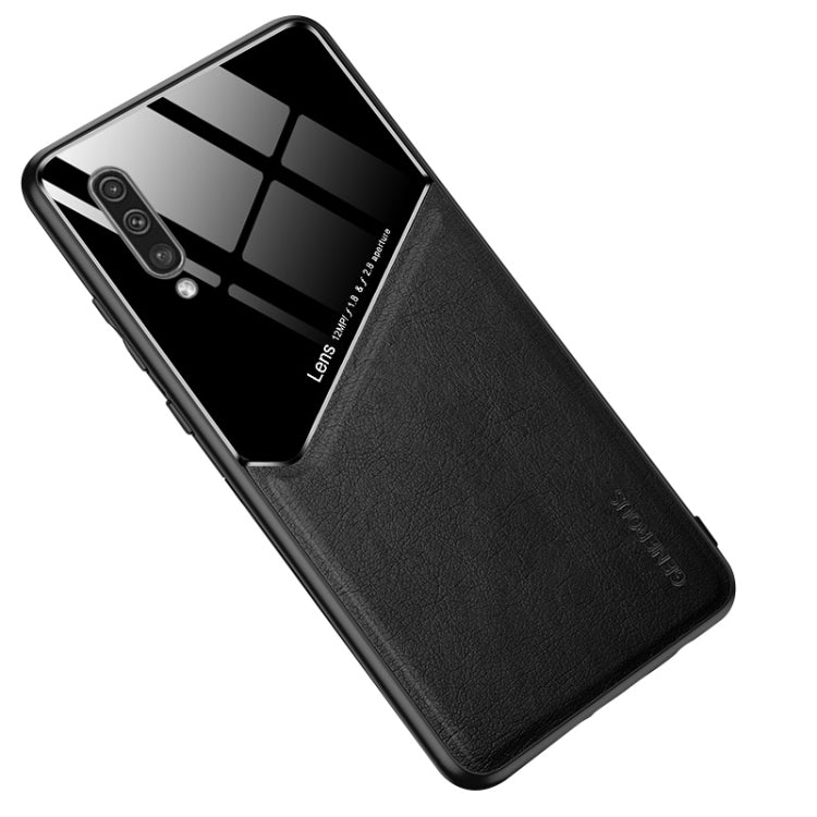 All-inclusive Leather + Organic Glass Phone Case with Metal Iron Sheet