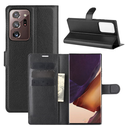 For Samsung Galaxy Note20 Ultra Litchi Texture Horizontal Flip Protective Case with Holder & Card Slots & Wallet