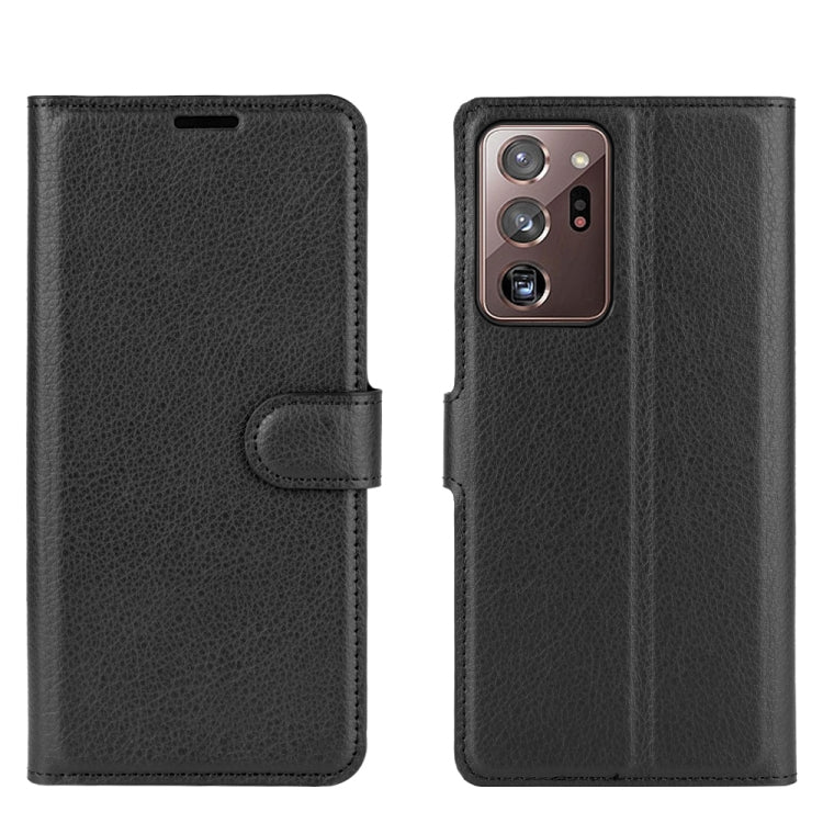 For Samsung Galaxy Note20 Ultra Litchi Texture Horizontal Flip Protective Case with Holder & Card Slots & Wallet
