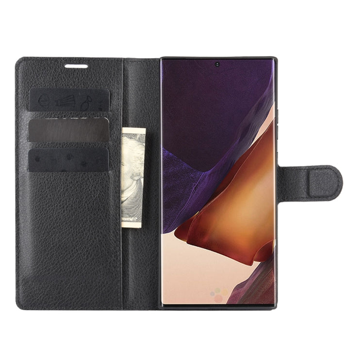 For Samsung Galaxy Note20 Ultra Litchi Texture Horizontal Flip Protective Case with Holder & Card Slots & Wallet
