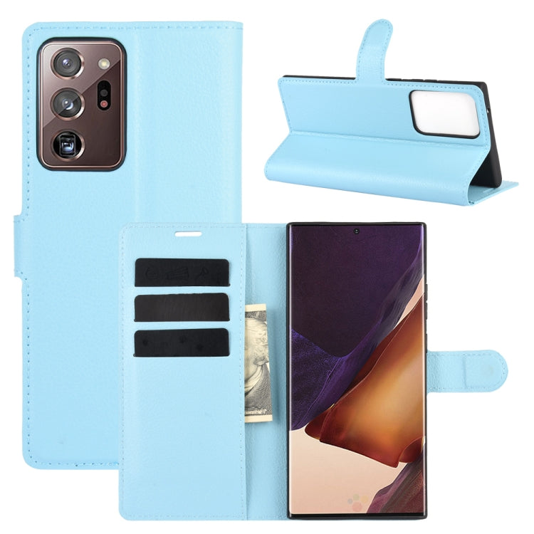 For Samsung Galaxy Note20 Ultra Litchi Texture Horizontal Flip Protective Case with Holder & Card Slots & Wallet