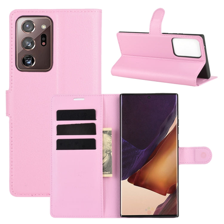 For Samsung Galaxy Note20 Ultra Litchi Texture Horizontal Flip Protective Case with Holder & Card Slots & Wallet