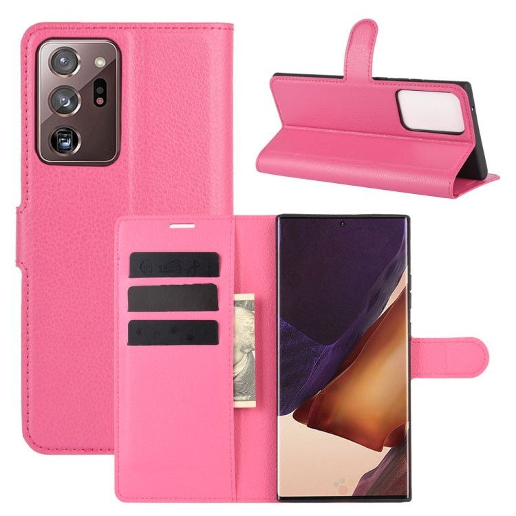 For Samsung Galaxy Note20 Ultra Litchi Texture Horizontal Flip Protective Case with Holder & Card Slots & Wallet