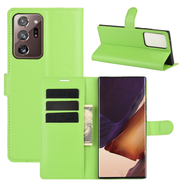 For Samsung Galaxy Note20 Ultra Litchi Texture Horizontal Flip Protective Case with Holder & Card Slots & Wallet
