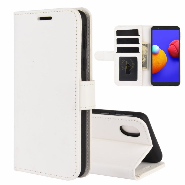 For Samsung Galaxy A01 Core / M01 Core R64 Texture Single Horizontal Flip Protective Case with Holder & Card Slots & Wallet& Photo Frame