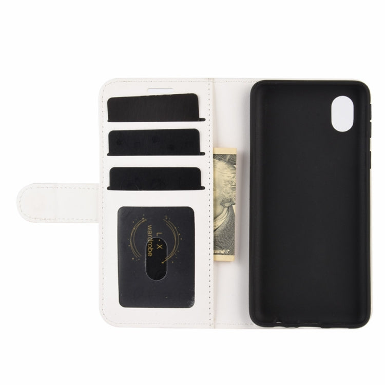 For Samsung Galaxy A01 Core / M01 Core R64 Texture Single Horizontal Flip Protective Case with Holder & Card Slots & Wallet& Photo Frame