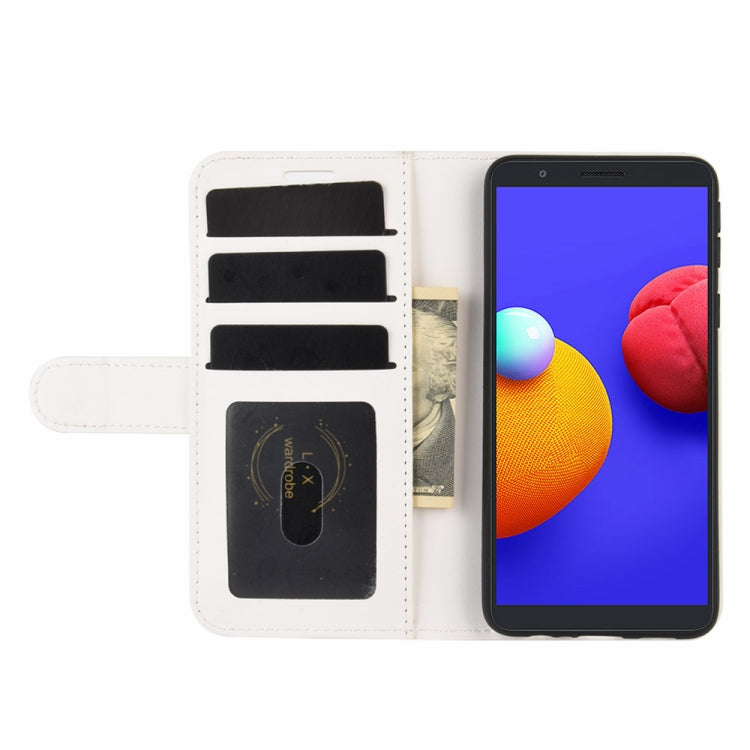 For Samsung Galaxy A01 Core / M01 Core R64 Texture Single Horizontal Flip Protective Case with Holder & Card Slots & Wallet& Photo Frame