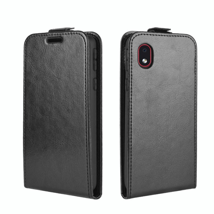 For Samsung Galaxy A01 Core / M01 Core R64 Texture Single Vertical Flip Leather Protective Case with Card Slots & Photo Frame