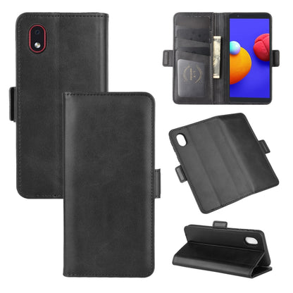 For Samsung Galaxy A01 Core / M01 Core Dual-side Magnetic Buckle Horizontal Flip Leather Case with Holder & Card Slots & Wallet